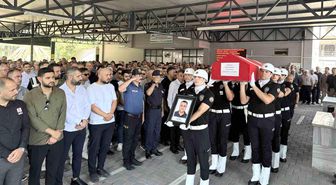 Kalp krizi sonucu hayatını kaybeden polis memuru son yolculuğuna uğurlandı