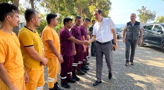 Kaymakam Topsakaloğlu, ilk müdahale ekibinde incelemelerde bulundu