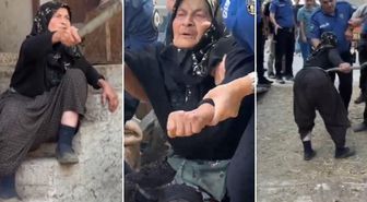 Kütahya'da tahliye gerginliği! 84 yaşındaki kadın ve oğlu ekiplere direndi