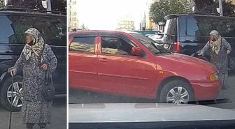 Park yeri savaşını bastonlu yaşlı kadın kazandı