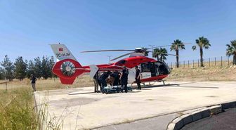 Şırnak'ta yaralanan şahıs ambulans helikopterle Şanlıurfa'ya getirildi