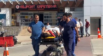 Vurulan gemideki iki yaralı mürettebat Samsun'a getirildi