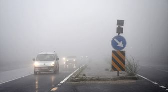 Bolu Dağı'nda sis ve yağmur etkili oldu