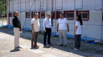 Rektör Kırışık Tıp Fakültesi Ek Hizmet Binası'nda incelemelerde bulundu