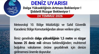 Samsun'da Fırtına Uyarısı: Denize Girmeyin