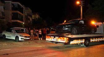 Tali yoldan çıkan otomobil 5 aracın karıştığı zincirleme kazaya neden oldu