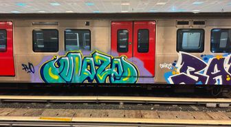 Ankara’da iki şahıs metro vagonlarına grafiti yaptı: O anlar güvenlik kamerasına yansıdı