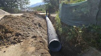Kavakbıçkı köyünde koruge boru çalışmaları tamamlandı