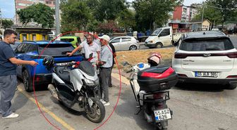 Samsun'da Motosiklet ve Taksi Çarpıştı: Ufak Sıyrıklarla Atlatıldı
