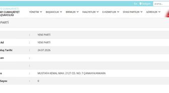 YENİ Parti, Yargıtay kayıtlarına girdi