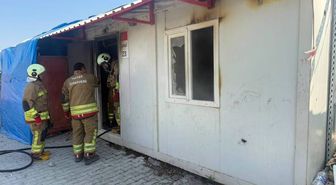 Antakya’da konteyner kentte çıkan yangın kontrol altına alındı