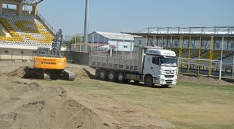 Muş Şehir Stadı'nda kapsamlı yenileme çalışması
