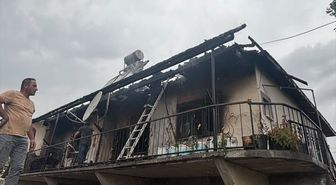 Tokat'ta çıkan yangında tek katlı evde hasar oluştu