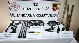 Yığılca’da kaçak kazıya Jandarma baskını