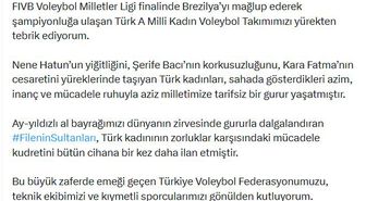Bahçeli'den Filenin Sultanları'na tebrik