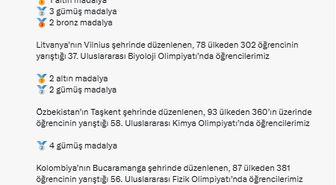 Bakan Kacır'dan uluslararası bilim olimpiyatlarında madalya kazanan öğrencilere tebrik