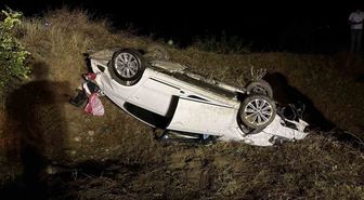 Kastamonu’da otomobil şarampole yuvarlandı: 1 yaralı
