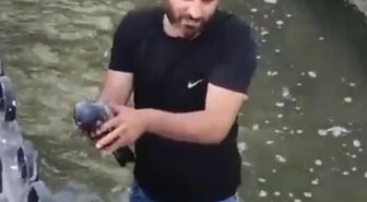 Malatya’da Duyarlı Vatandaş Su Kanalına Düşen Güvercini Kurtardı