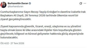 Irak Başbakanı Türkiye'ye geliyor