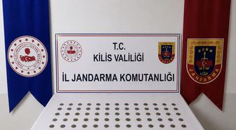 Kilis’te ticari takside 107 tarihi sikke ele geçirildi