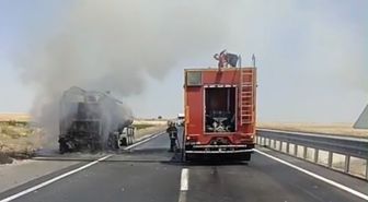 Nusaybin'de tanker yangını: Araç kullanılamaz hale geldi