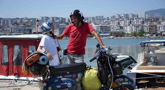 Baba-oğulun dünya yolculuğunda Samsun durağı