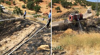 Nizip'te fıstık tarlası yangını: Bir kişi ölü bulundu
