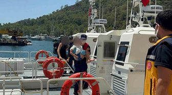 Fethiye'de çocuk yolcunun sahil güvenlikle tahliyesi