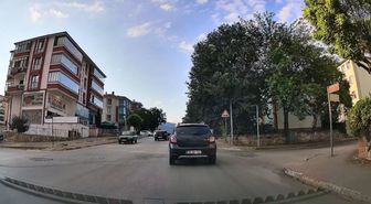 Safranbolu'da hatalı sollama kamerada