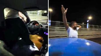 Faciaya davetiye çıkardı: Direksiyonu bıraktı, otomobilin camından sarkıp dans etti
