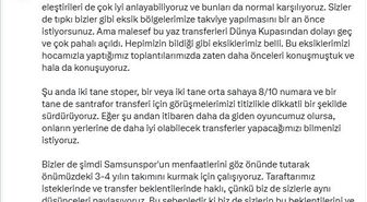 Samsunspor Başkanı: 3 Yılda İlk 5 Hedefliyoruz