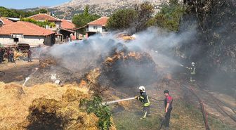 Burdur'da tarım arazisinde çıkan yangın söndürüldü