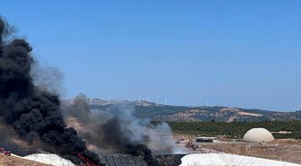 Çanakkale'de katı atık tesisinde yangın