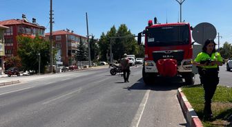 Emet’teki yangına giden arazöz motosikletle çarpıştı: 1 yaralı