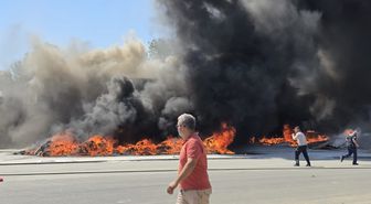 İş yerinde çıkan yangında 3 kişi dumandan etkilendi