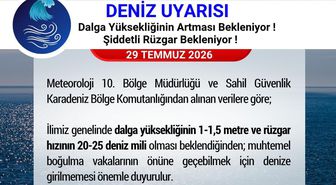 Karadeniz’de yüksek dalga uyarısı: 'Denize girmeyin'