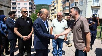 Selden etkilenen Cide’de hasar tespit ve temizlik çalışmaları sürüyor