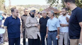 AK Parti Genel Başkan Yardımcısı Kaya, Seydikemer'deki yangından etkilenenleri ziyaret etti