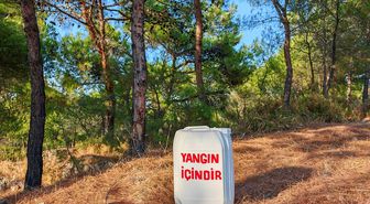 Ayvalık'ta orman yangınlarına karşı 'su bidonlu' önlem
