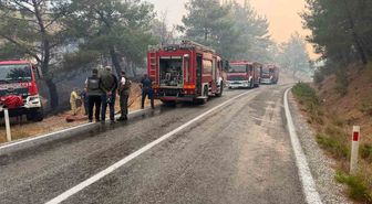 Balıkesir’deki yangın sebebiyle Ayvalık Bergama yolu trafiğe kapatıldı