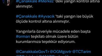 Çanakkale’deki iki yangın kontrol altına alındı
