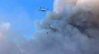 Çine orman yangınına 4 helikopter 2 uçak havadan müdahale ediyor