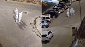 Deprem konutları çevresinde esrarengiz görüntü! Polis alarma geçti