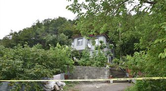 Giresun'da heyelan nedeniyle bir evde hasar oluştu