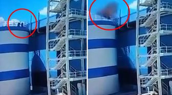 Kırklareli'nde fabrikadaki patlama anı güvenlik kamerasına yansıdı