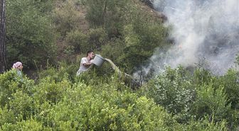 Muğla Seydikemer'deki orman yangınına havadan müdahale yeniden başladı