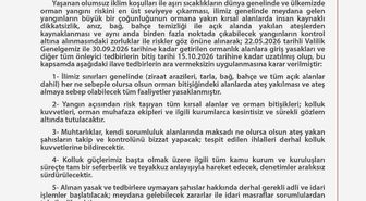 Ankara’da orman yangınlarının önlenmesine yönelik tedbirler 15 Ekim tarihine kadar uzatıldı