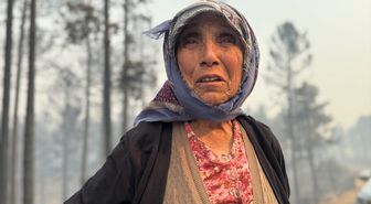 Baba ve oğlu su tankeriyle Çine'deki orman yangınına koştu