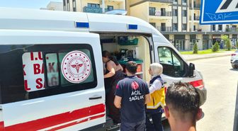Devrilen motosikletteki 2 kişi yaralandı