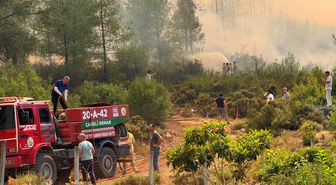 Fethiye'de orman yangını çıktı